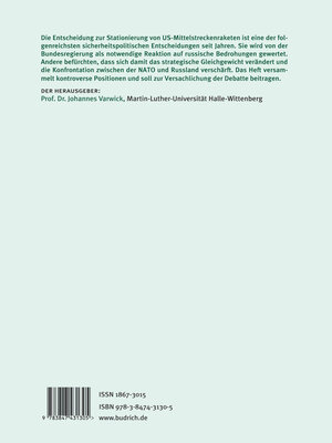 cover image of Die Debatte um US-Mittelstreckenraketen in Deutschland